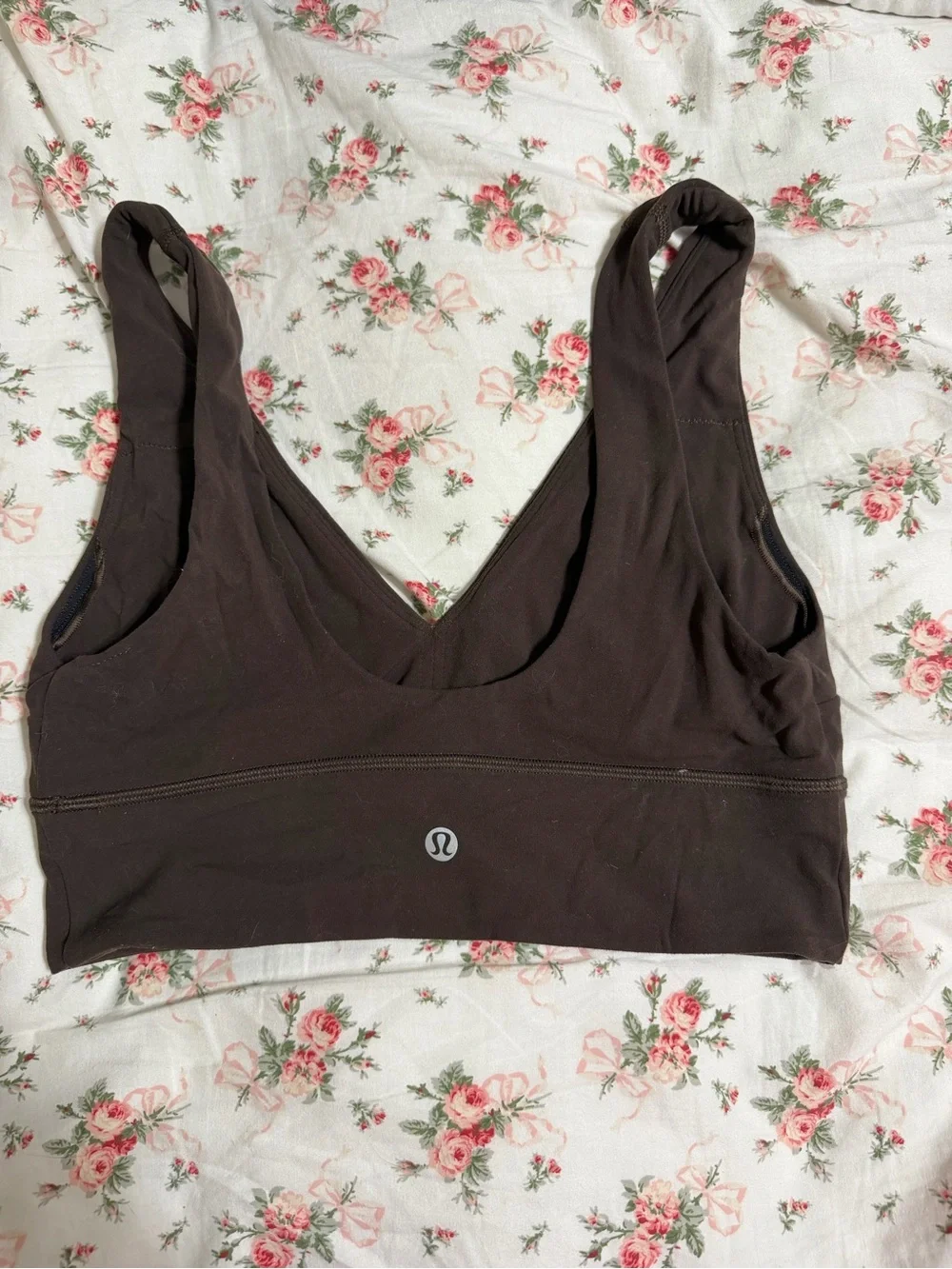 lululemon athletica Wireless V-Neck Bralette in Dark Brown